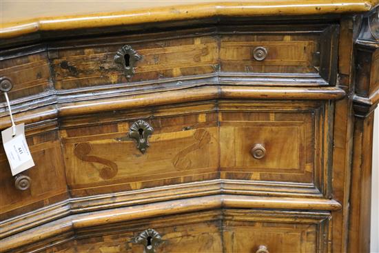A late 17th century North Italian walnut chest W.2ft 8in. D.1ft 2in. H.3ft 2in.
